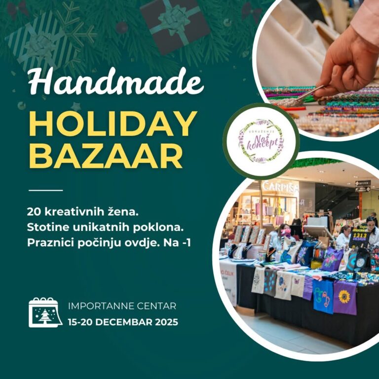 Još niste kupili novogodišnje poklone? Danas počinje Handmade Holiday Bazaar!